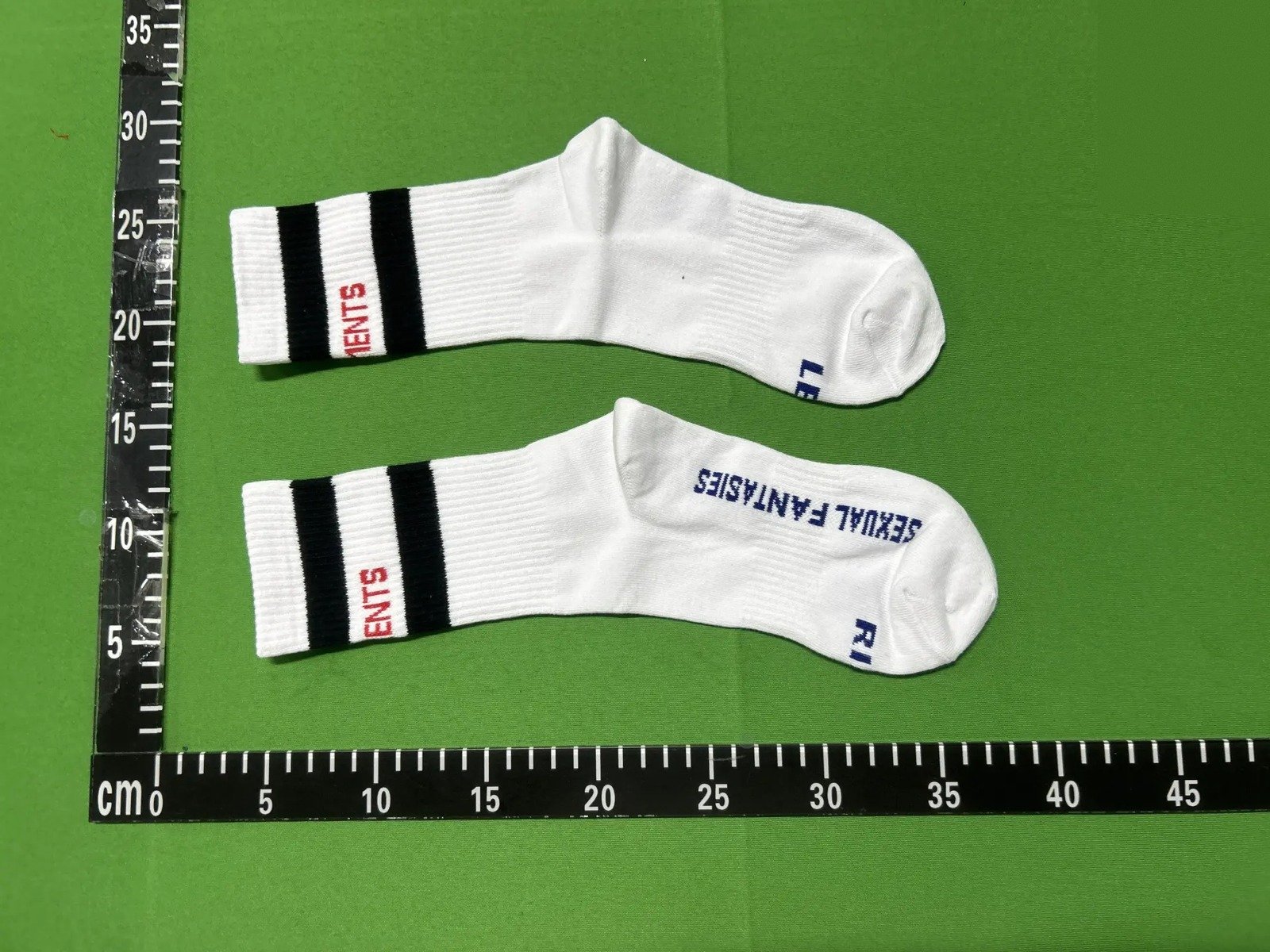 Striped Logo Crew Socks source image 2