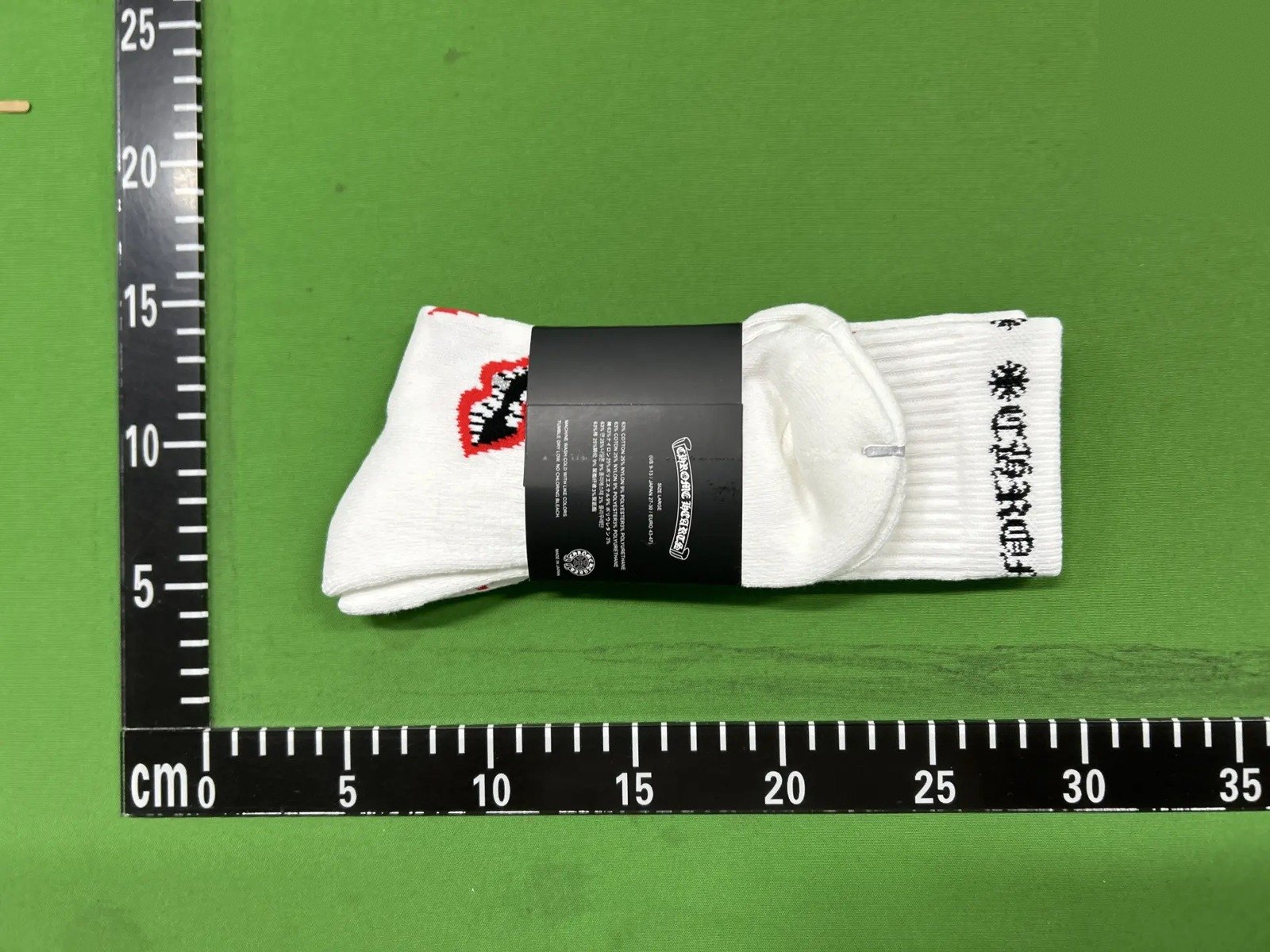 Striped Emblem Crew Socks -3